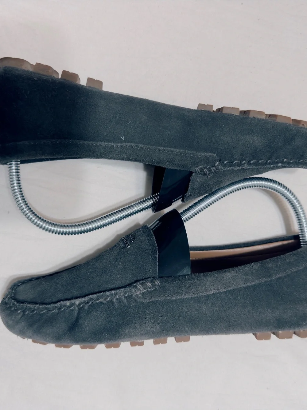 COACH Women’s Suede Driving Loafers in Olive Green size 8